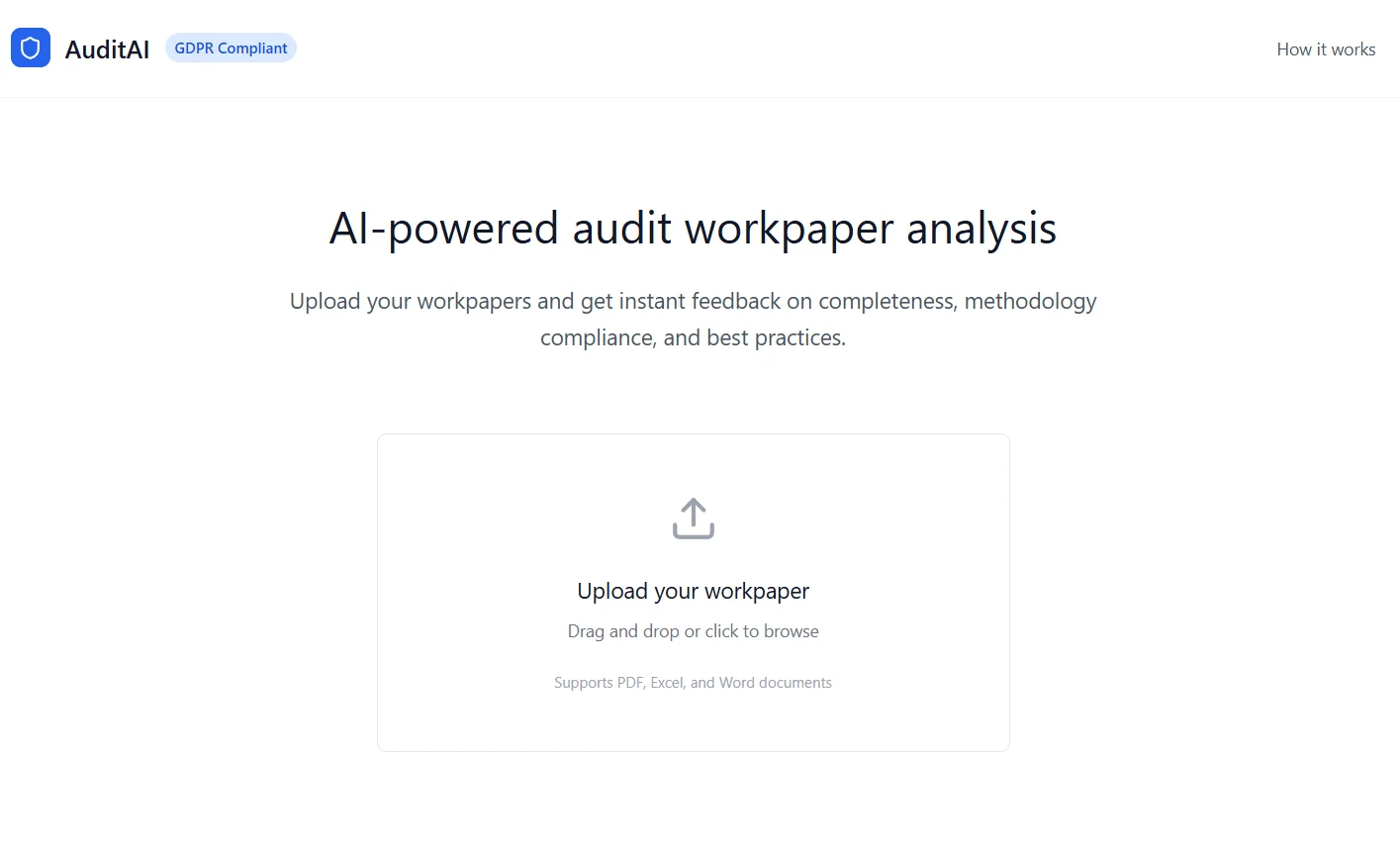 AuditMate AI assistant interface screenshot